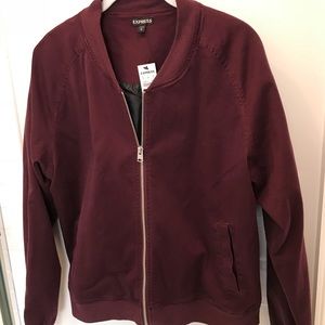 Burgundy/Wine bomber jacket